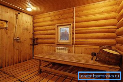 Лазня з працякалым падлогай