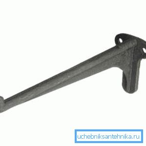 Чыгунны кранштэйны для рукамыйніцы 32 см - традыцыйны варыянт, які адрозніваецца надзейнасцю і даўгавечнасцю