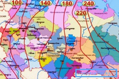 Дадзеная схема паказвае глыбіню прамярзання па кліматычных зонах Дадзеная схема паказвае глыбіню прамярзання па кліматычных зонах