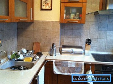 Для вялікай ракавіны патрэбна прасторная кухня