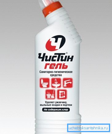 Для чысткі лепш выкарыстоўваць гель