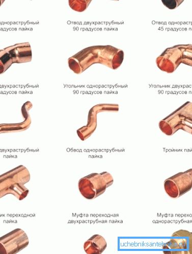 Для мантажу ацяплення падыдуць толькі медныя або латуневыя фітынгі