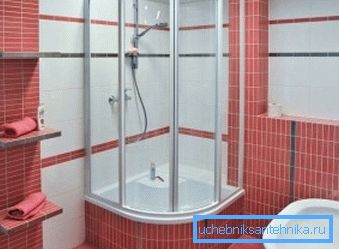 Душавой кут з глыбокім паддонам Душавой кут з глыбокім паддонам