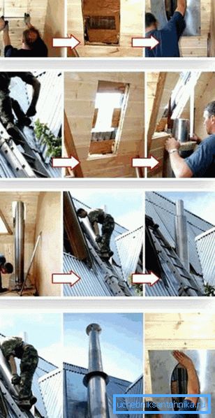 Этапы мантажу праз дах. фота