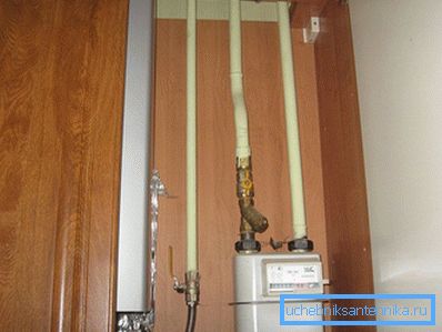 Газавы лічыльнік ў шафцы