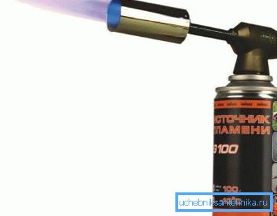 Газавая гарэлка з аднаразовым балонам Газавая гарэлка з аднаразовым балонам