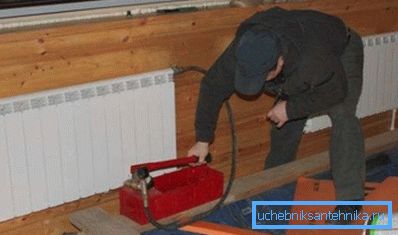Гідраўлічная праверка аўтаномнага ацяплення