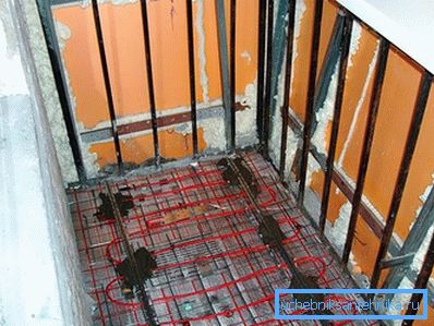 Выраб цёплай падлогі на балконе Выраб цёплай падлогі на балконе
