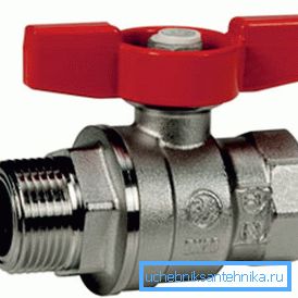 Кран 1 4 на 1 2 для вады
