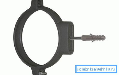 2796 Крапежны пластыкавы хамут для труб з шрубкамі і дзюбелем