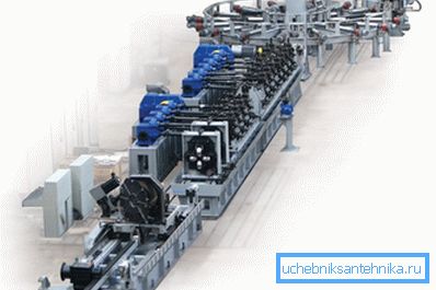 Лінія па вытворчасці прямошовных канструкцый.