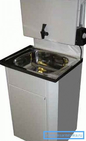 Металічны рукамыйніца з воданагравальнікам Металічны рукамыйніца з воданагравальнікам