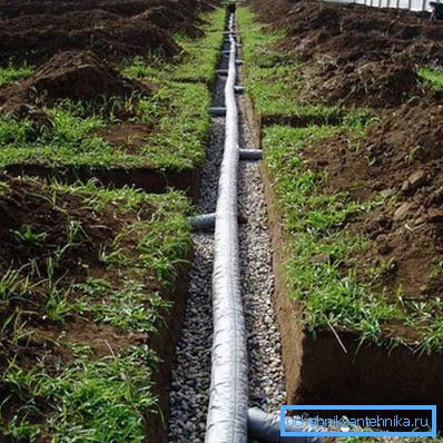 Мантаж водоотводящей сістэмы на ўчастку