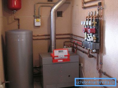 Магутнае газавае абсталяванне мантуецца на падлогу ў асобнай кацельні Магутнае газавае абсталяванне мантуецца на падлогу ў асобнай кацельні