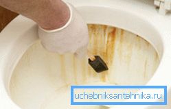 На фота: бурыя плямы і разводы вельмі моцна псуюць знешні выгляд ўнітаза На фота: бурыя плямы і разводы вельмі моцна псуюць знешні выгляд ўнітаза