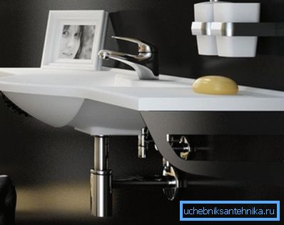 На фота - вонкавы храмаваны сіфон для ракавіны На фота - вонкавы храмаваны сіфон для ракавіны