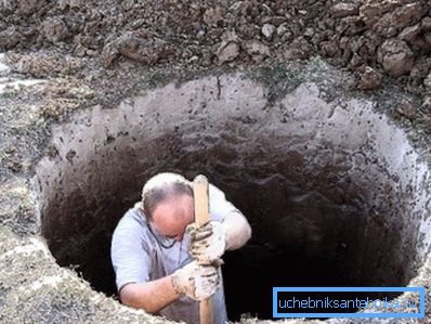 На фота першы этап распрацоўкі шахты для студні. На фота першы этап распрацоўкі шахты для студні.