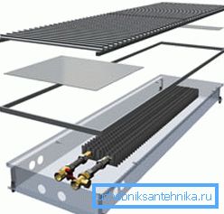 На фота - радыятар з корпусам з ацынкоўкі