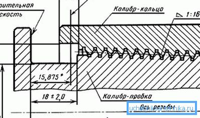 На схеме намаляваная трохкутная разьба обсадных труб