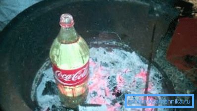 На вуглях вада вельмі хутка награваецца На вуглях вада вельмі хутка награваецца