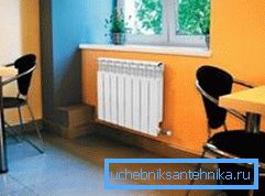 Найбольш эфектыўнае месца размяшчэнне радыятара - пад акном Найбольш эфектыўнае месца размяшчэнне радыятара - пад акном