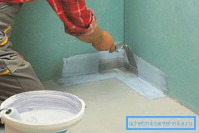 нанясенне гідраізаляцыі нанясенне гідраізаляцыі