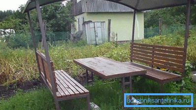 Невялікая вага профільнай трубы 40х40х2 дазваляе некаторым выкананым з яе канструкцый абыйсціся і зусім без падмурка