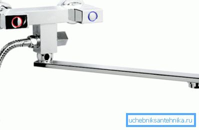 Нержавелы выказаўшы для змяшальніка ў ванну 50 см