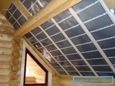 Абаграванне хаты можна арганізаваць з дапамогай інфрачырвоных плёнкавых нагревателей