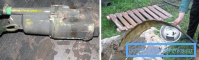 Ачыстка вібрацыйным помпай. Ачыстка вібрацыйным помпай.