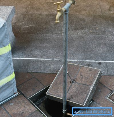Одновентильный кран для вады на вуліцы Одновентильный кран для вады на вуліцы