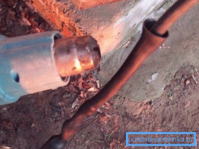 Пайка парніковай муфты