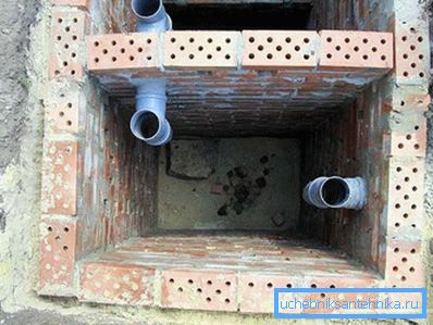 Перагародкі размяшчаюць ўнутры сэптыка