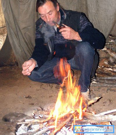 Першыя віды ацяплення былі недасканалыя.