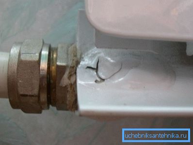 Наступствы гідраўдару ў сістэме ацяплення