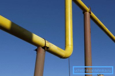 Прыклад выкарыстання адводаў ў газаправодзе Прыклад выкарыстання адводаў ў газаправодзе