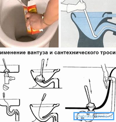 Прачыстка ўнітаза сваімі рукамі з дапамогай соды, вантуза і троса Прачыстка ўнітаза сваімі рукамі з дапамогай соды, вантуза і троса
