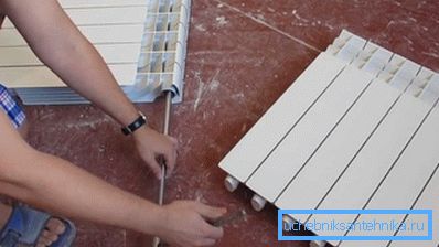 Вырабляецца зборка радыятара