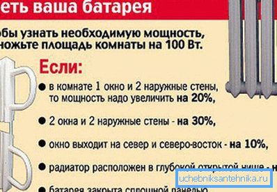 Рэкамендацыі па падборы радыятара ў залежнасці ад канкрэтных умоў Рэкамендацыі па падборы радыятара ў залежнасці ад канкрэтных умоў