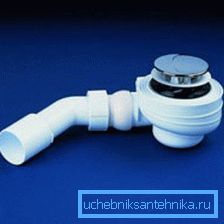 Сіфон з дновым клапанам Сіфон з дновым клапанам
