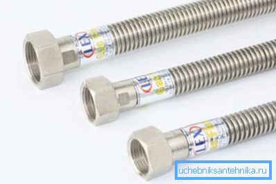 Сильфонные (газавыя) шлангі, якія можна ставіць на падачу вады Сильфонные (газавыя) шлангі, якія можна ставіць на падачу вады