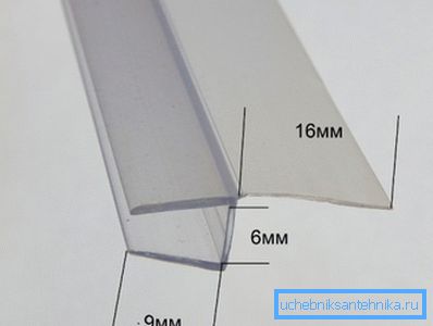 Сіліконавы ўшчыльняльнік для шкла таўшчынёй 6 мм