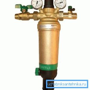 Складаны фільтр з сістэмай зваротнай ачысткі