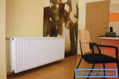 Сталёвы панэльны радыятар ў інтэр'еры Сталёвы панэльны радыятар ў інтэр'еры