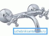Стандартны змяшальнік на сцяну. Стандартны змяшальнік на сцяну.
