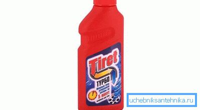 Тирет турба - гелевый ачышчальнік труб