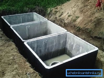 Трехкамерный бетонны сэптык Трехкамерный бетонны сэптык