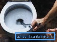 Выдаленне засора з дапамогай троса