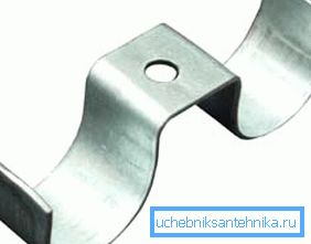Універсальны крапежны элемент, які дазваляе прыціснуць да капітальнай сцяны змантаваныя побач падводкі ХВС і ГВС.