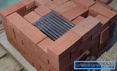 Ўстаноўка колосниковой рашоткі Ўстаноўка колосниковой рашоткі